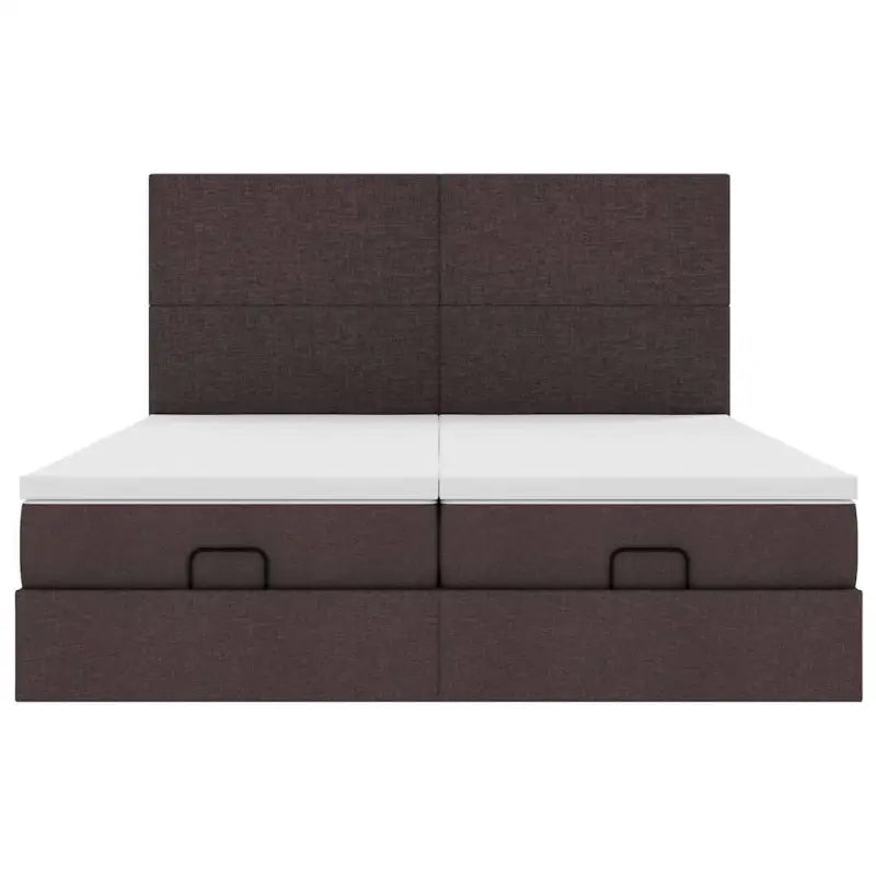 Donkerbruin ottomaans bed met ruime opbergruimte en comfort - Bedden & bedframes
