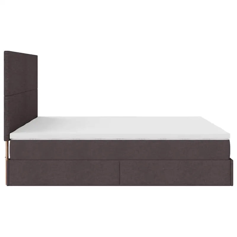 Donkerbruin ottomaans bed met ruime opbergruimte en comfort - Bedden & bedframes