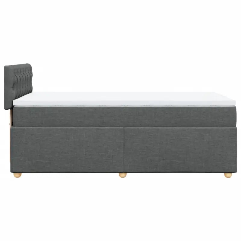 Donkergrijs boxspringbed met ademend vermogen en duurzaam polyester materiaal - Bedden & bedframes