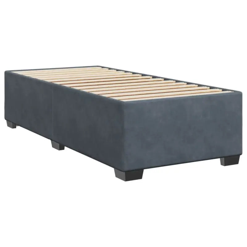 Donkergrijs boxspringbed met zacht fluweel en comfortabel vulling - Bedden & bedframes