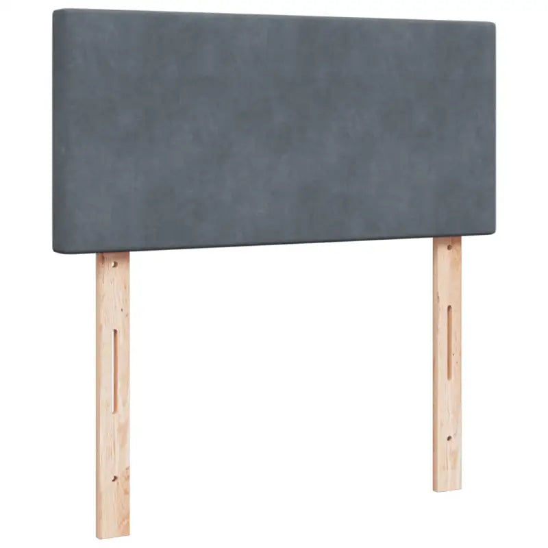 Donkergrijs boxspringbed met zacht fluweel en comfortabel vulling - Bedden & bedframes