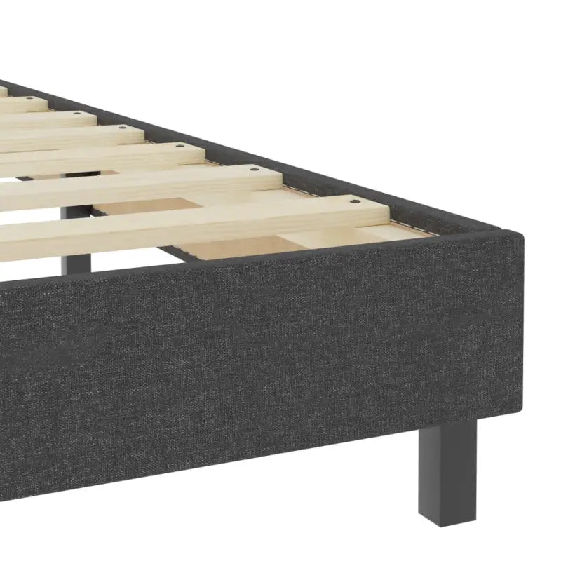 Donkergrijs materiaal boxspring met elegant ontwerp voor slaapkamer - Bedden & bedframes