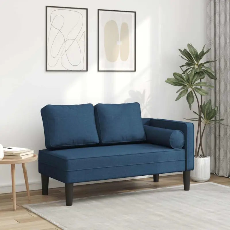 Donkergrijze chaise longue met comfortabel kussen voor ontspanning - Blauw / 1 - Chaises longues