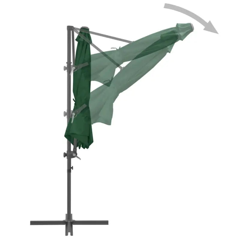 Draagbare voet parasol met uv-bestendig doek en aluminium frame - Parasols en zonneschermen