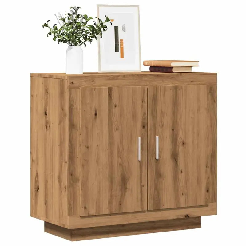 Dressoir in grijs sonoma bewerkt hout met minimalistische charme - artisanaal eikenkleurig / 1 - Dressoirs &