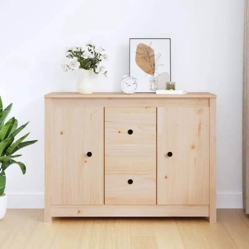 Dressoir in massief grenenhout met minimalistische uitstraling - Naturel / 1 - Dressoirs & buffetkasten