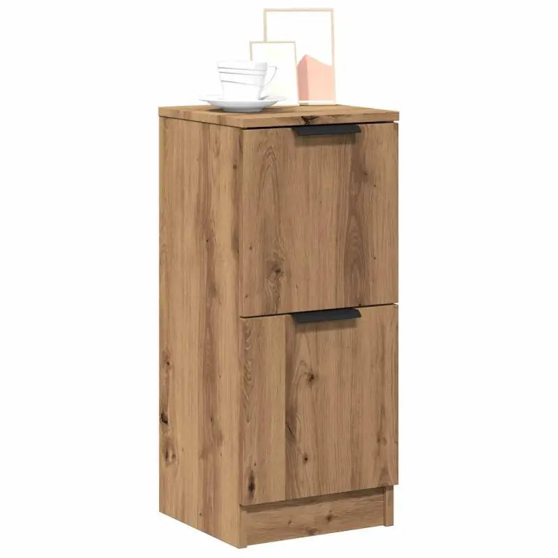 Dressoir met bewerkt hout voor een minimalistische uitstraling - artisanaal eikenkleurig / 1 - Dressoirs & buffetkasten