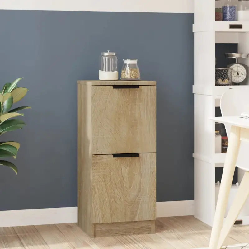 Dressoir met bewerkt hout voor een minimalistische uitstraling - Sonoma eiken / 1 - Dressoirs & buffetkasten