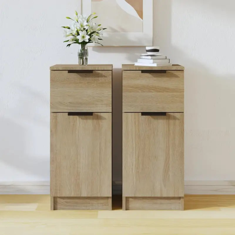 Dressoir met bewerkt hout voor minimalistische charme - Sonoma eiken / 2 - Dressoirs & buffetkasten