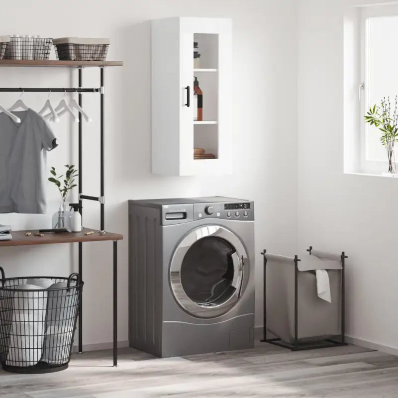 Dressoir met hoogglans wit en bewerkt hout voor een elegante interieur - Dressoirs & buffetkasten