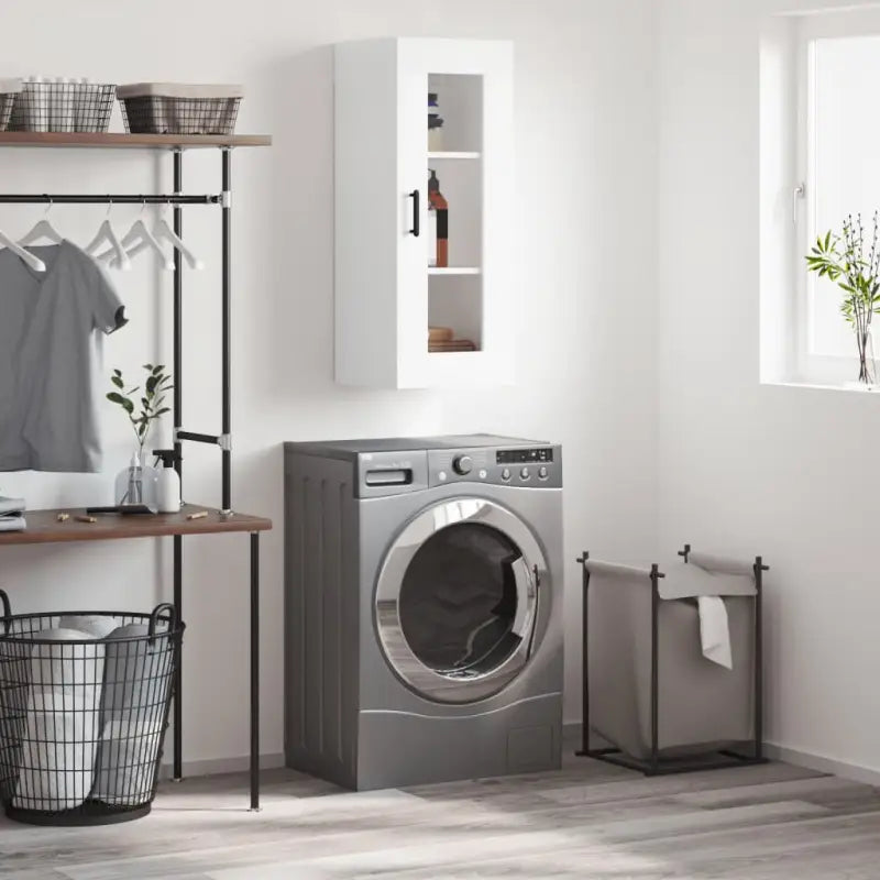 Dressoir met hoogglans wit en bewerkt hout voor een elegante interieur - Wit / 1 - Dressoirs & buffetkasten