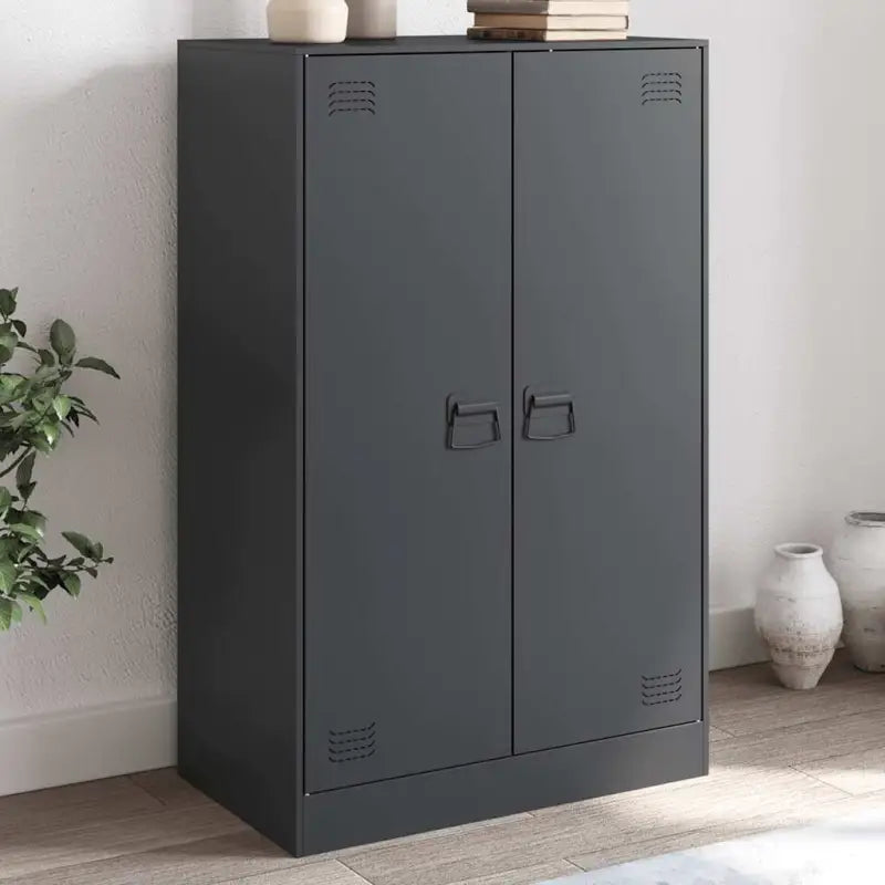 Dressoir met koudgewalst staal voor een trendy en praktische kameroptiek - Antraciet / 1 - Dressoirs & buffetkasten