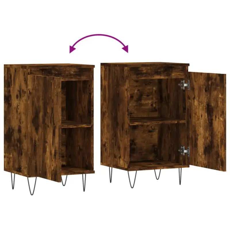 Dressoir met metalen poten en bewerkt hout voor een tijdloze uitstraling - Dressoirs & buffetkasten
