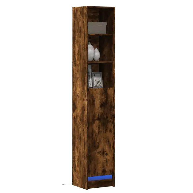 Dressoir met RGB LED-verlichting en bewerkt hout voor een moderne uitstraling - Gerookt eiken / 1 / 36 cm - Dressoirs &
