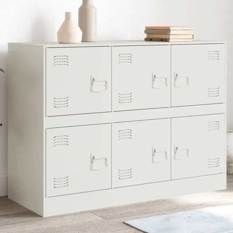 Dressoir met stabiel frame van koudgewalst staal en trendy design - Wit / 1 - Dressoirs & buffetkasten