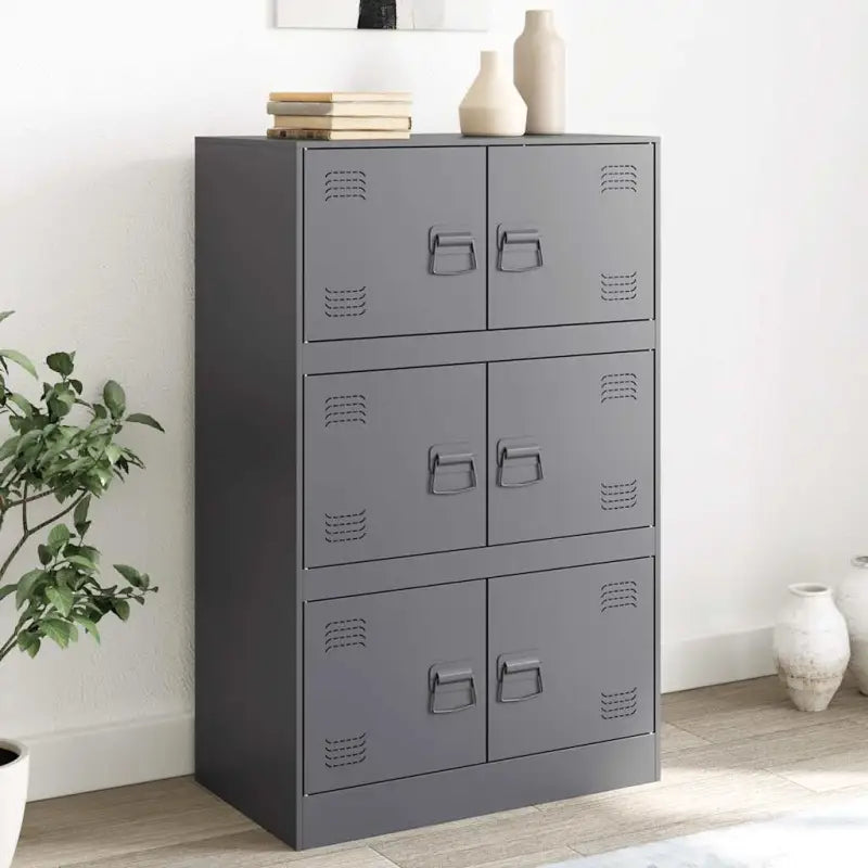 Dressoir met stevig koudgewalst staal frame voor een trendy woonkamer - Antraciet / 1 - Dressoirs & buffetkasten