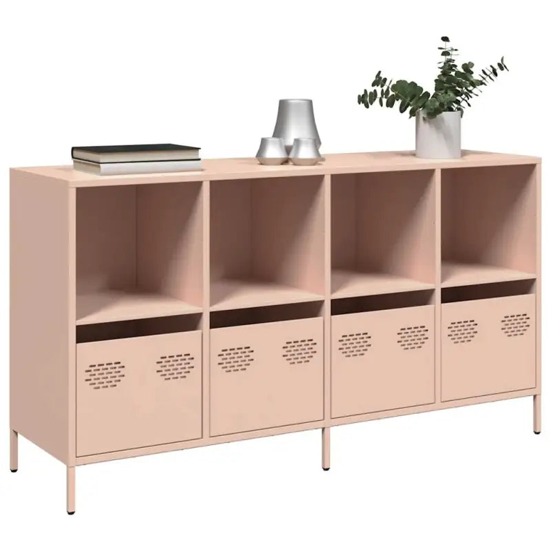 Dressoir met stevig tafelblad van koudgewalst staal - Roze / 1 / 135 cm - Dressoirs & buffetkasten