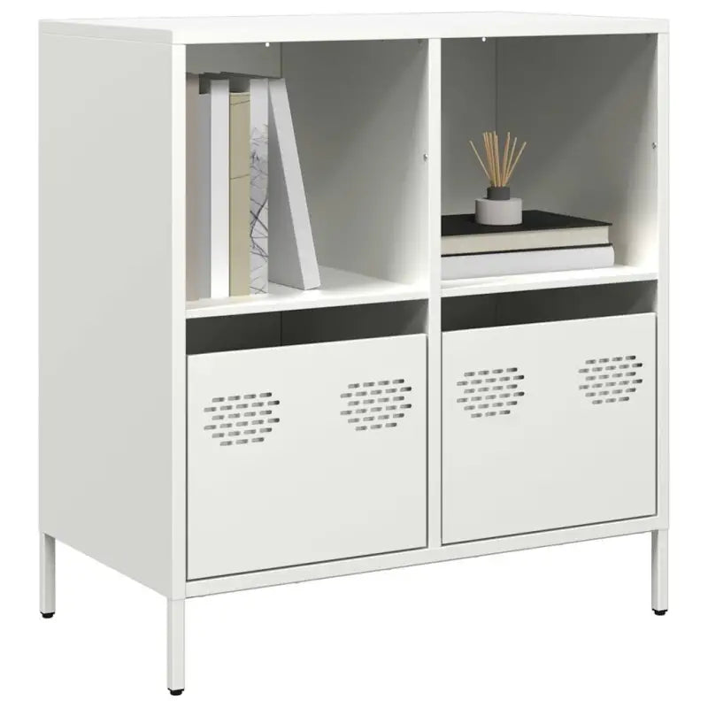 Dressoir met stevig tafelblad van koudgewalst staal - Wit / 1 / 68 cm - Dressoirs & buffetkasten