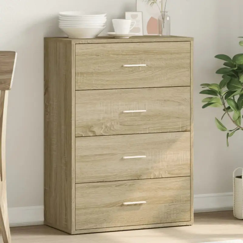 Dressoir of buffetkast van bewerkt hout met trendy en stevig design - Sonoma eiken / 1 - Dressoirs & buffetkasten