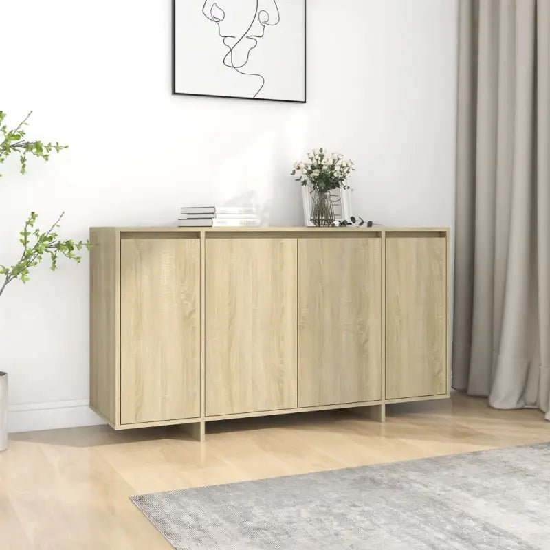 Dressoir van bewerkt hout for een stijlvolle en duurzame inrichting - Sonoma eiken / 1 - Dressoirs & buffetkasten
