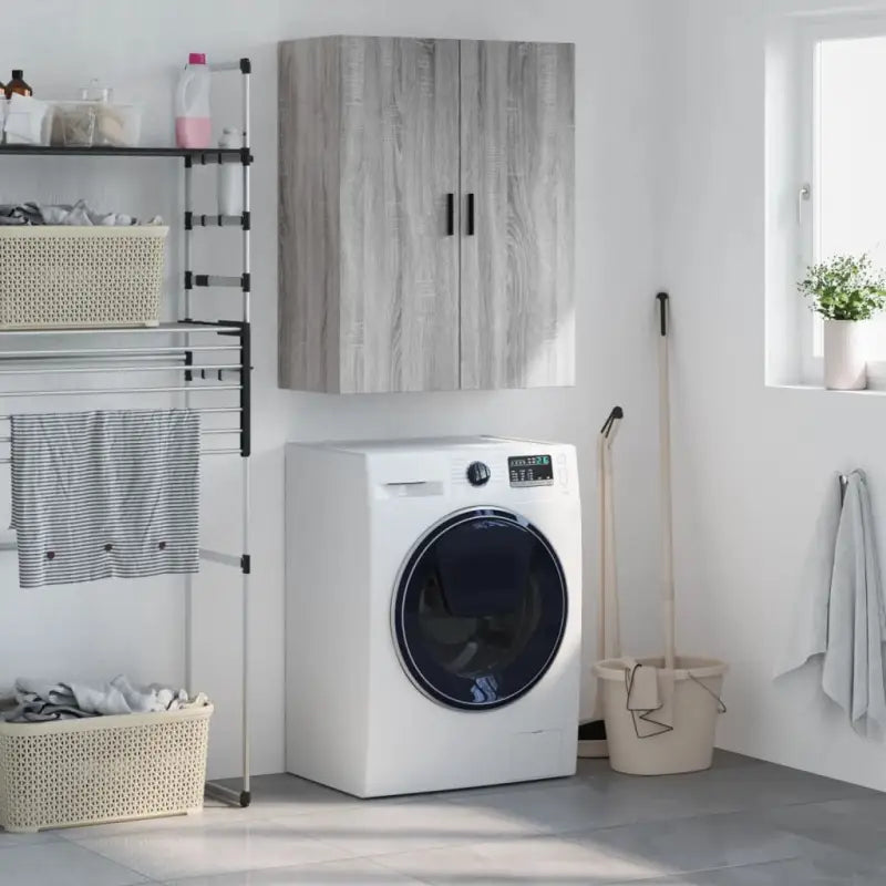 Dressoir van bewerkt hout met elegant en duurzaam ontwerp - Grijs sonoma / 1 - Dressoirs & buffetkasten