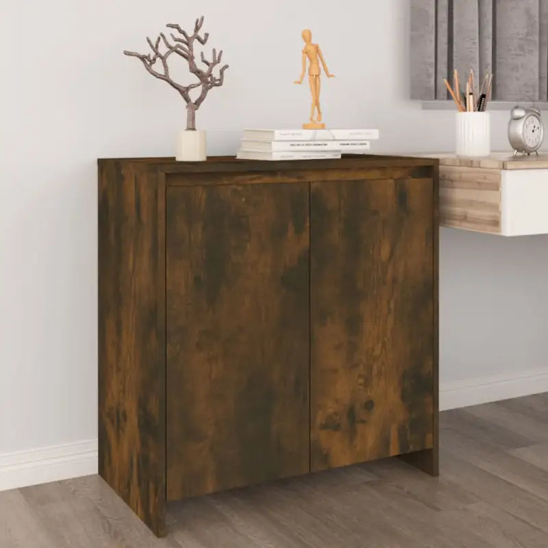 Dressoir van bewerkt hout met opbergruimte en stevig design - Gerookt eiken / 1 - Dressoirs & buffetkasten