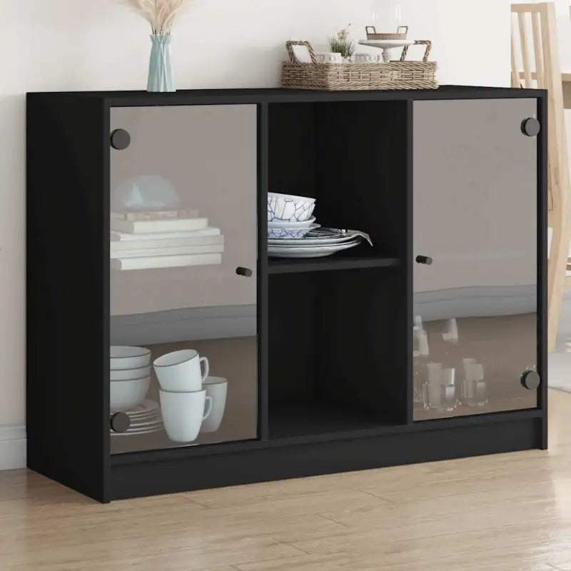 Dressoirs en buffetkasten met boekenkast biedt duurzame en moderne opbergoplossing - Zwart / 1 / 102 cm - Dressoirs &