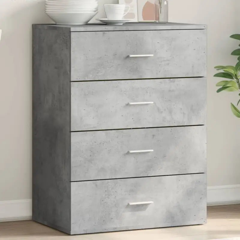 Dressoirs en buffetkasten van bewerkt hout met trendy design - Betongrijs / 1 - Dressoirs & buffetkasten