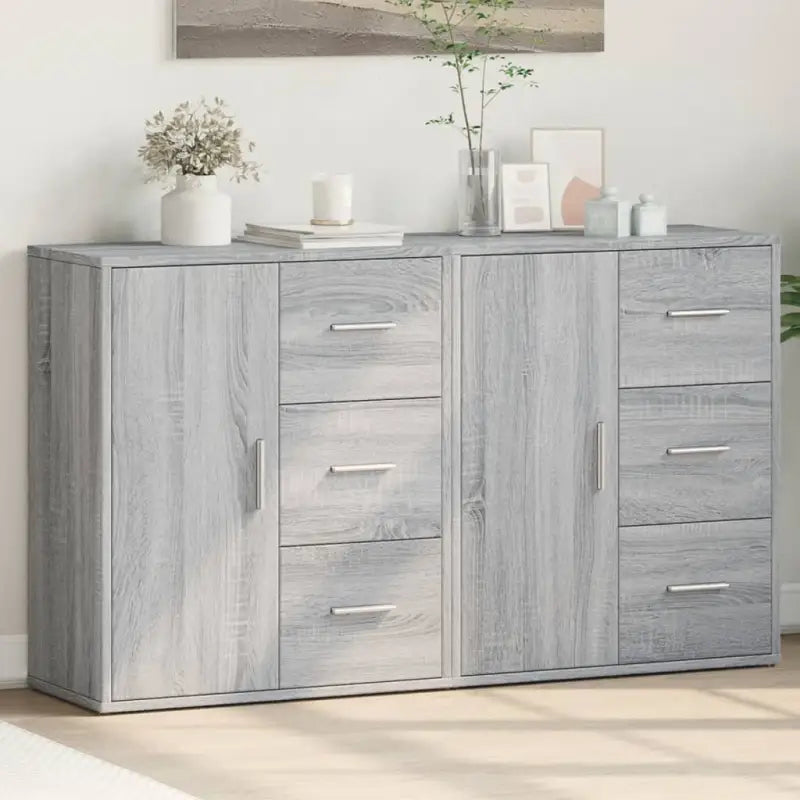 Dressoirs en buffetkasten van bewerkt hout met trendy design - Grijs sonoma / 1 - Dressoirs & buffetkasten
