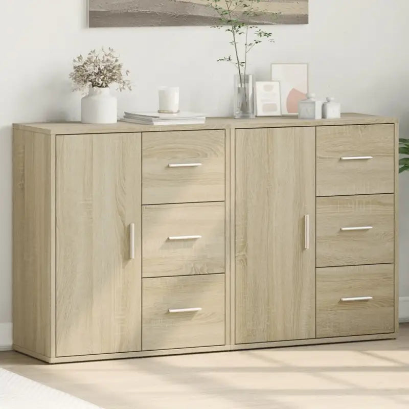 Dressoirs en buffetkasten van bewerkt hout met trendy design - Sonoma eiken / 1 - Dressoirs & buffetkasten