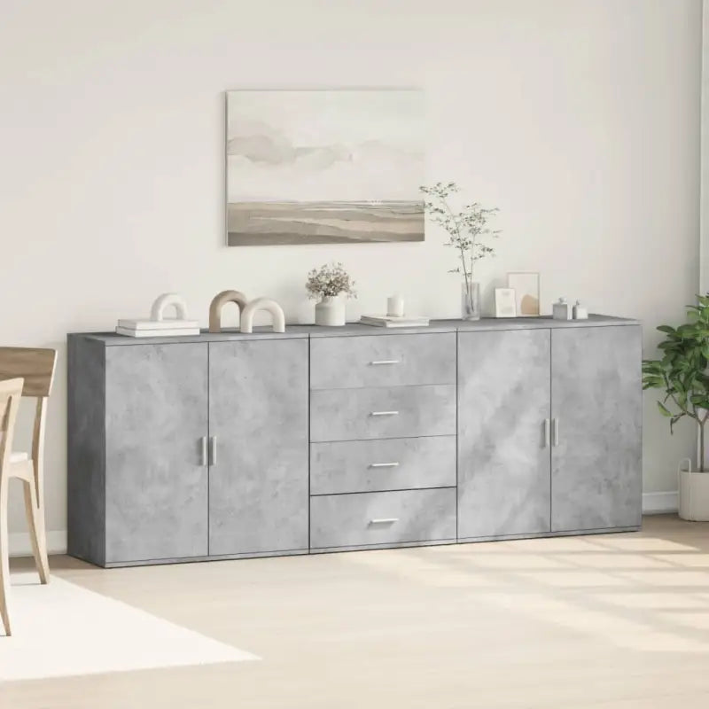 Dressoirs en buffetkasten van bewerkt hout voor een trendy en stabiele uitstraling - Betongrijs / 1 - Dressoirs &