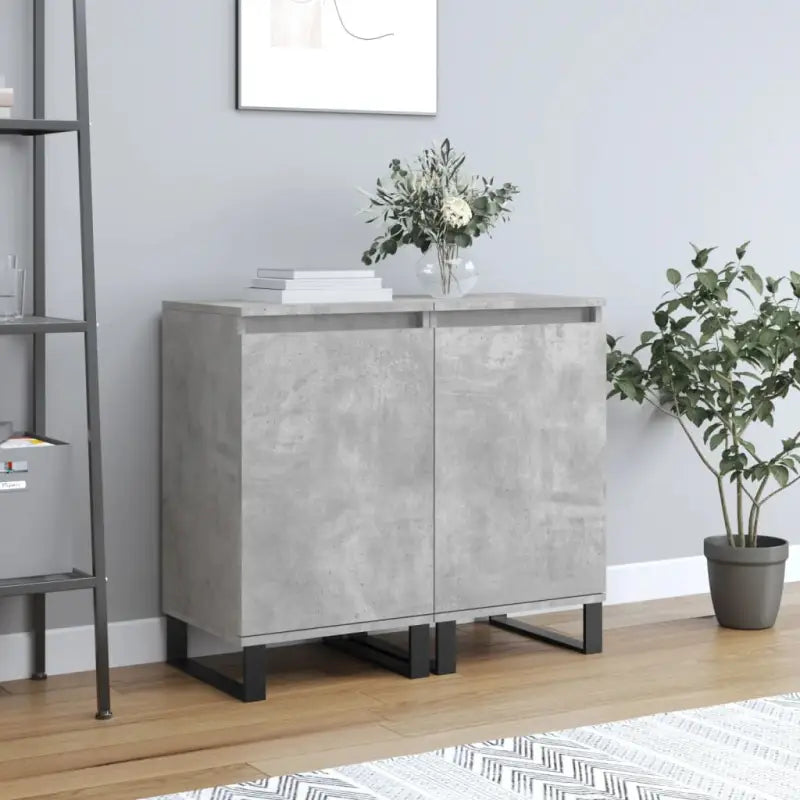 Dressoirs met metalen poten van bewerkt hout voor een tijdloze uitstraling - Betongrijs / 2 - Dressoirs & buffetkasten