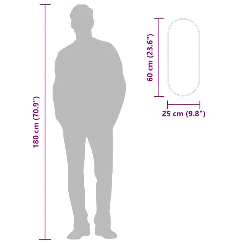 Duidelijke weerspiegeling wandspiegel met minimalistisch PVC frame - Spiegels