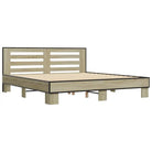 Duurzaam bedframe met bewerkt hout en multiplex lattenbodem - Bedden & bedframes