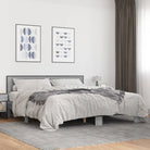 Duurzaam bedframe met bewerkt hout en multiplex lattenbodem - Grijs sonoma / 200 x 200 cm - Bedden & bedframes