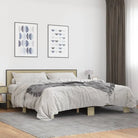Duurzaam bedframe met bewerkt hout en multiplex lattenbodem - Sonoma eiken / 180 x 200 cm - Bedden & bedframes