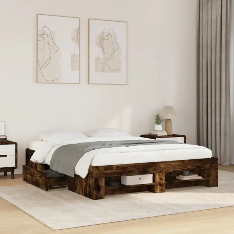 Duurzaam bedframe van bewerkt hout voor een goede nachtrust - Bedden & bedframes