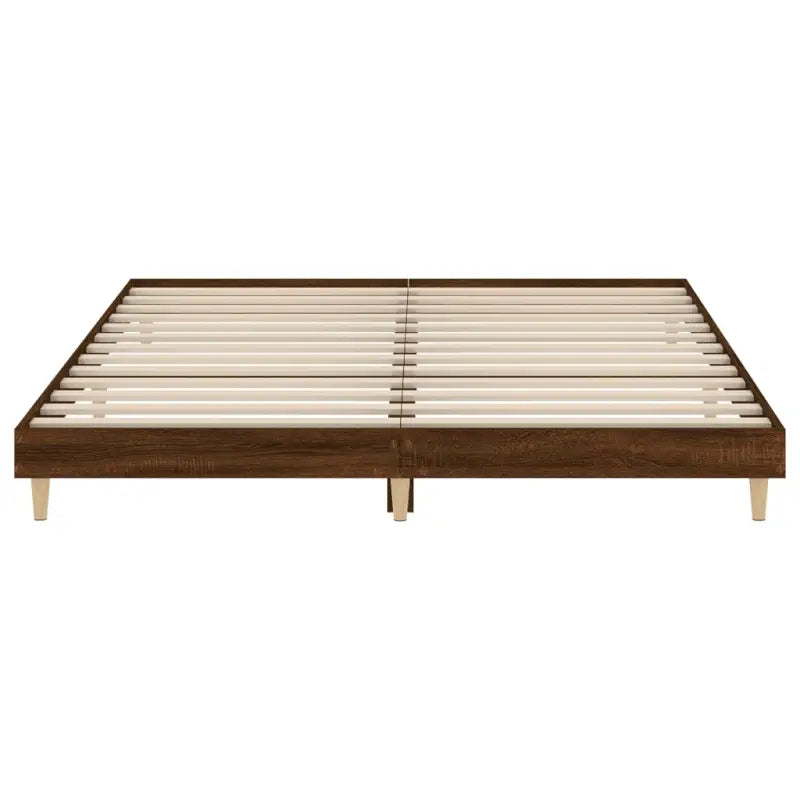Duurzaam bewerkt hout bedframe met multiplex lattenbodem voor rust - Bedden & bedframes