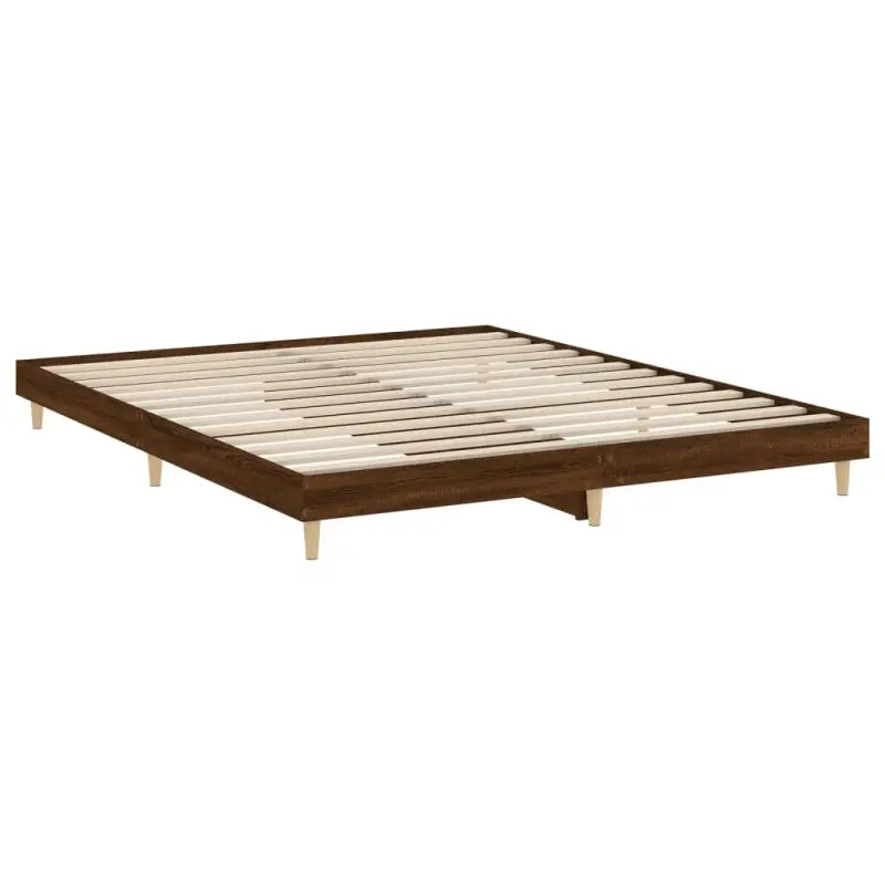 Duurzaam bewerkt hout bedframe met multiplex lattenbodem voor rust - Bedden & bedframes