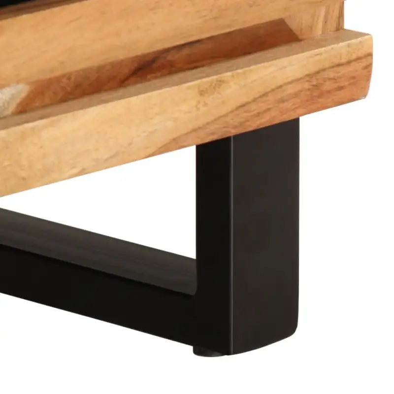 Duurzaam massief acaciahout tv-meubel met industriële stijl - Cd- & dvd-kasten