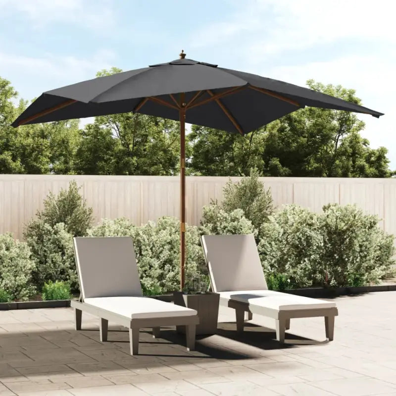Duurzame parasol met uv-bescherming voor schaduw en bescherming - Zwart / 1 - Parasols en zonneschermen