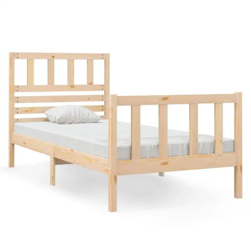 Eenvoudig bedframe van massief grenenhout voor een tijdloze slaapkamer uitstraling - Bedden & bedframes