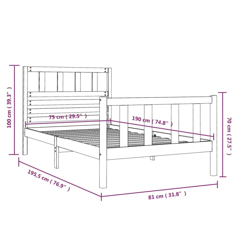 Eenvoudig bedframe van massief grenenhout voor een tijdloze slaapkamer uitstraling - Bedden & bedframes