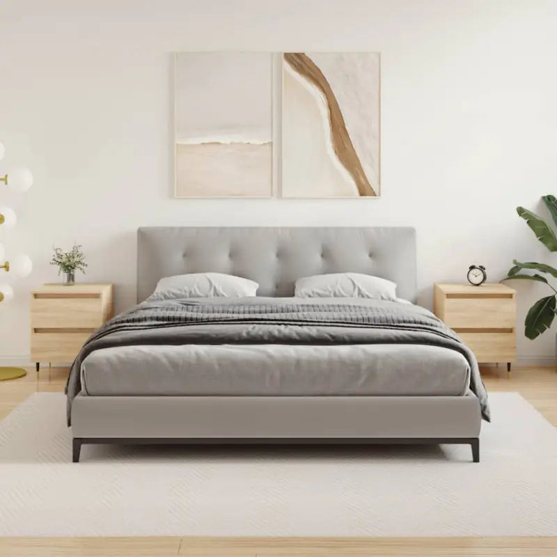 Eenvoudig nachtkastje van bewerkt hout met tijdloos ontwerp - Sonoma eiken / 2 - Nachtkastjes