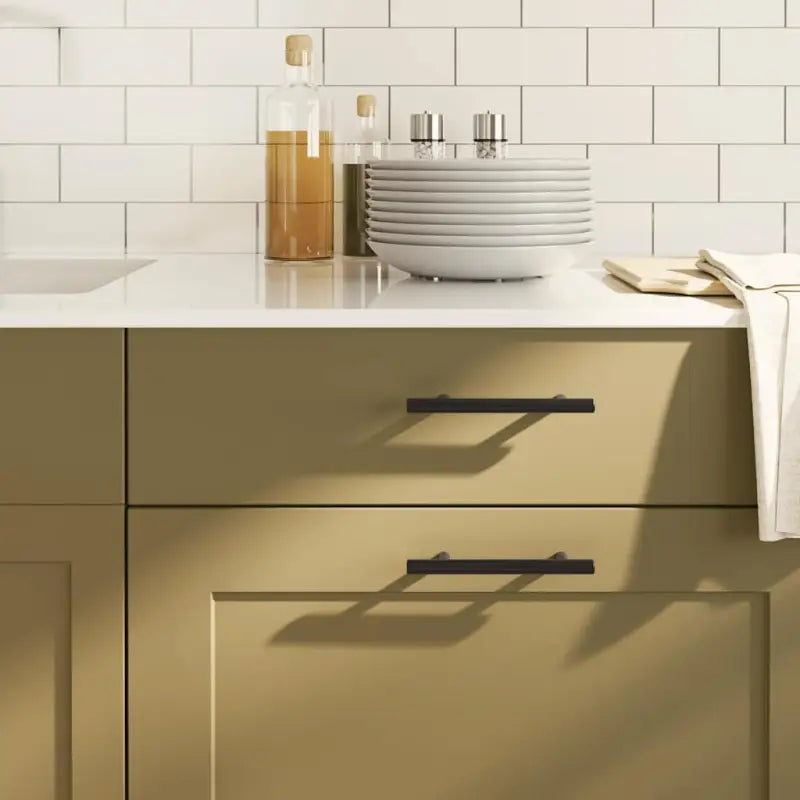 Eenvoudige kastknoppen en handvatten van roestvrij staal - Zwart / 96 mm / 10 - Kastknoppen en kastgrepen