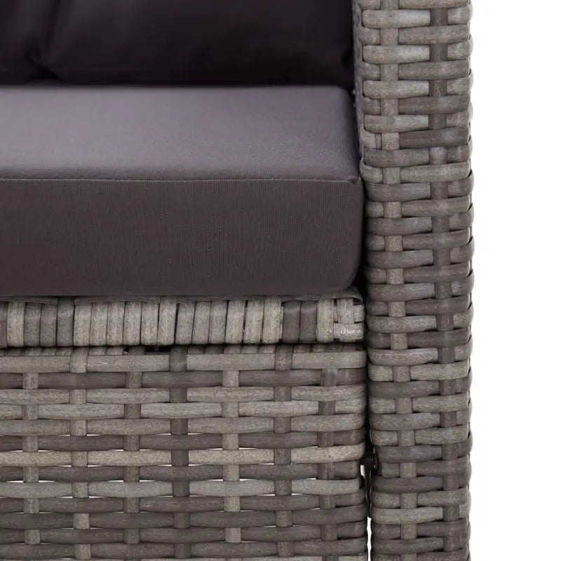 Eethoek van poly rattan en massief acaciahout met moderne charme - Tuinsets