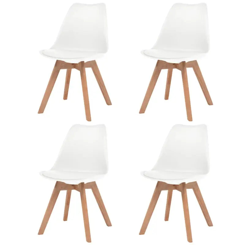 Eetkamerstoelen erg eenvoudig geleverd met tijdloos ontwerp - Wit / 4 - Eetkamerstoelen