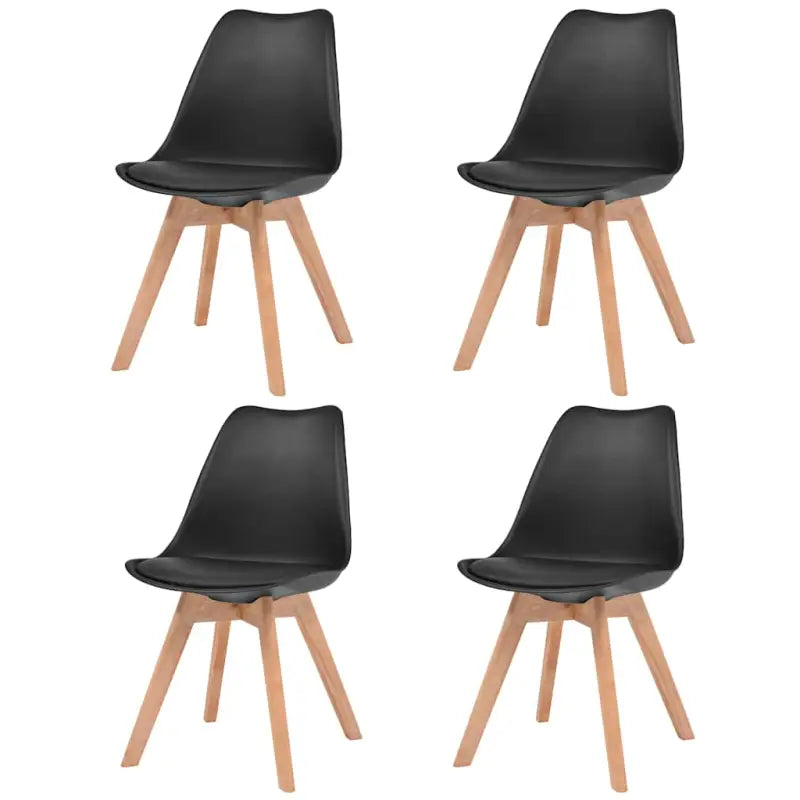 Eetkamerstoelen erg eenvoudig geleverd met tijdloos ontwerp - Zwart / 4 - Eetkamerstoelen