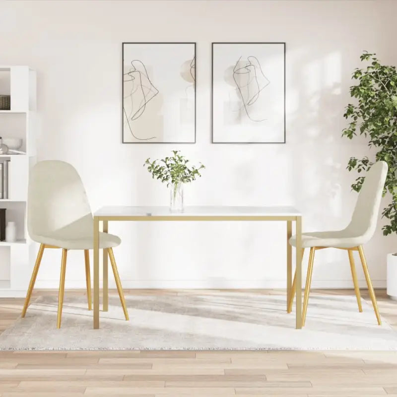 Eetkamerstoelen met een minimalistische en elegante uitstraling - Crèmewit / 2 - Eetkamerstoelen