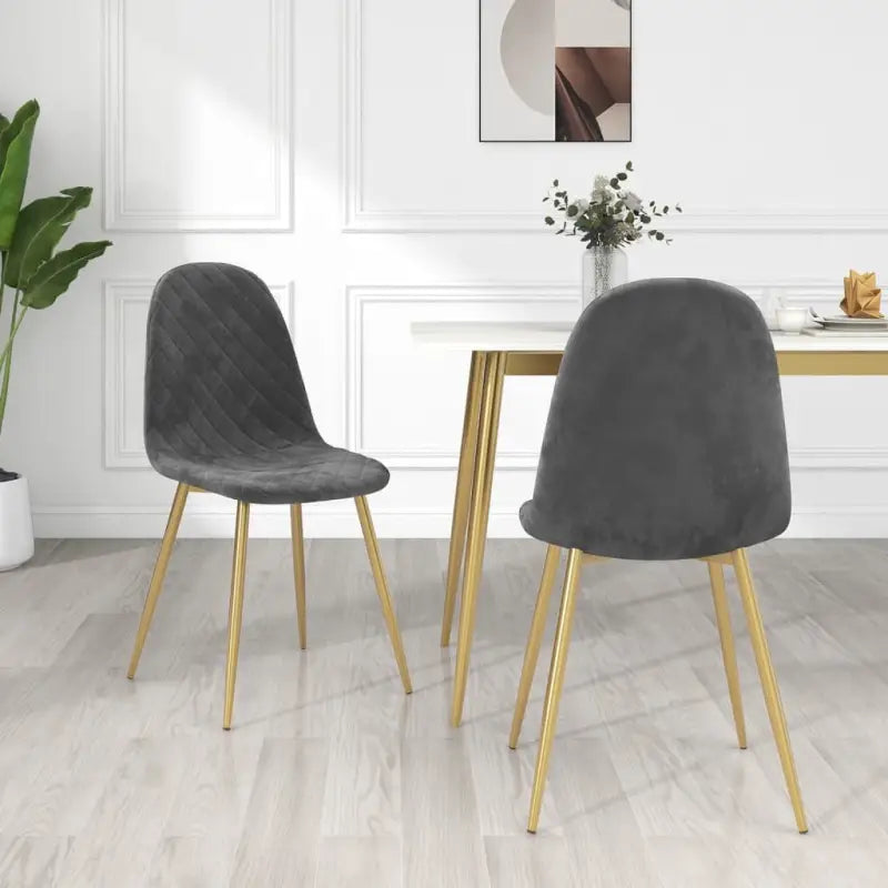 Eetkamerstoelen met een minimalistische en elegante uitstraling - Donkergrijs / 2 - Eetkamerstoelen